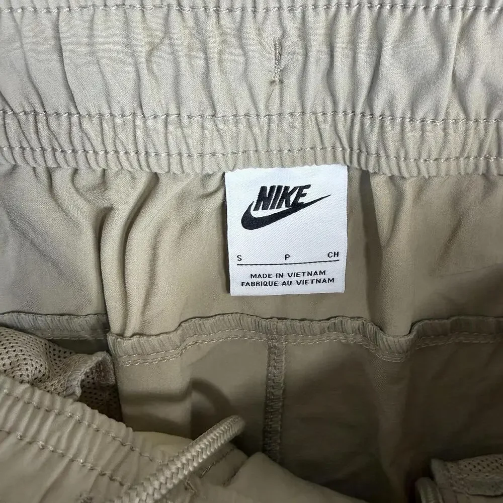 Nike Sportswear Commuter Pants Mens Small Tan Tech Woven Performance DM6621-247